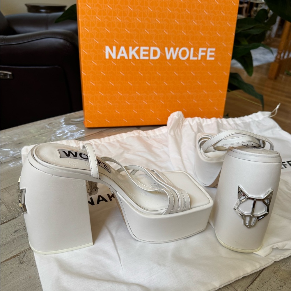 Naked Wolfe 💫 White Heels